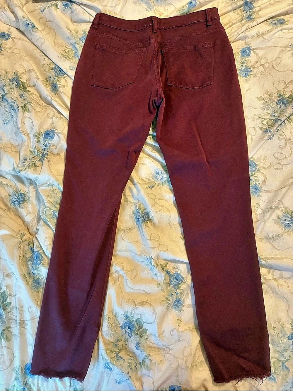 Mavi Chrissy Straight Leg Pants Burgundy Waist 31 - Picture 2 of 4